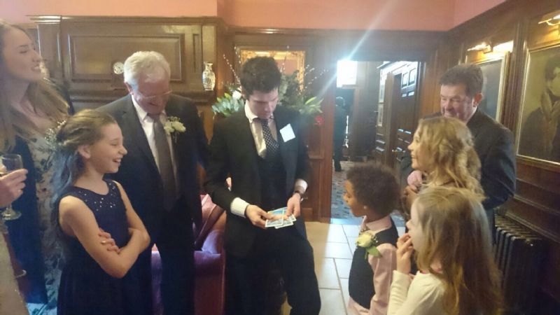 wedding magician performing at rowton castle