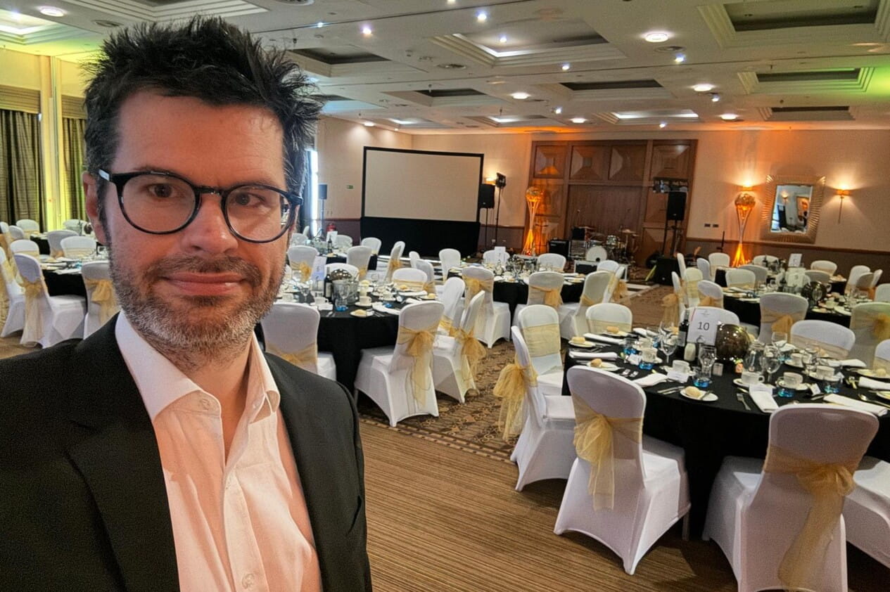 professional magician ed sumner in cheshire before an event