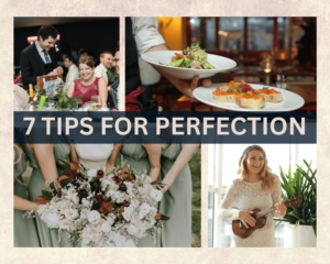 a collage showing 7 tips to pick the perfect wedding suppliers